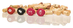 Wine Bottle Stoppers ? 4 Reusable Silicone Bottle Caps - Wine Gift Accessory Set (Assortment 1)