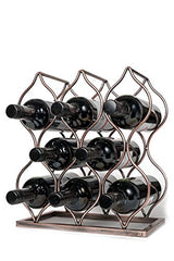 will's Tabletop Wine Rack - Imperial Trellis (8 Bottle, Silver)
