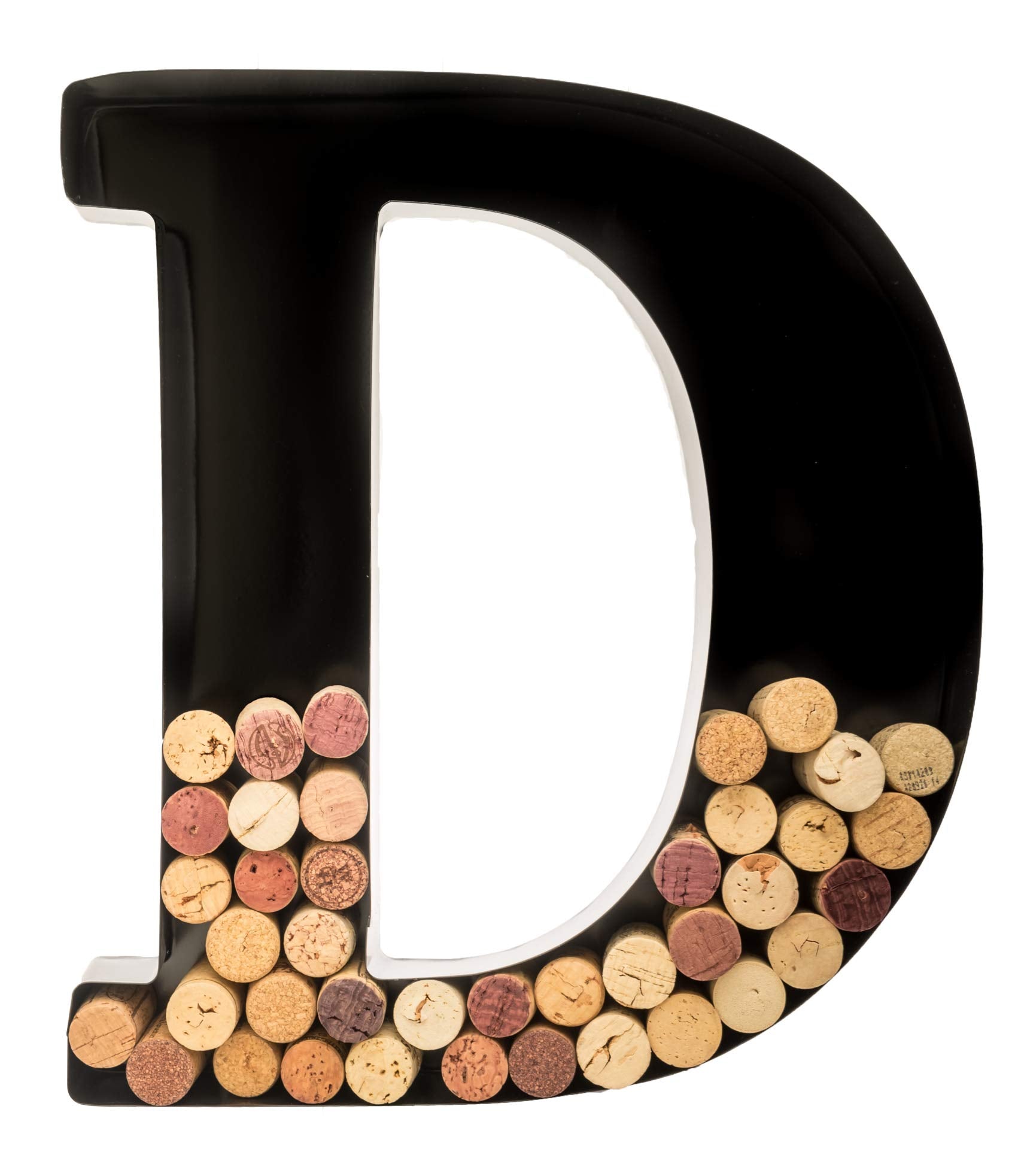 Wine Cork Holder - Metal Monogram Letter (D)