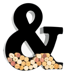 Wine Cork Holder - Metal Monogram Letter (&)
