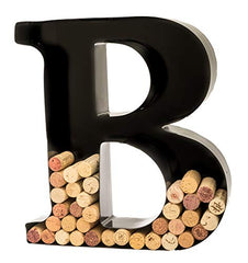 Wine Cork Holder - Metal Monogram Letter (B)